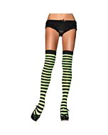 Leg avenue medias opacas a rayas negro-verde