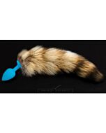 Plug silicona azul con cola - s