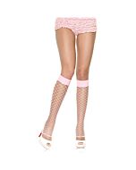 Leg avenue calentadores de piernas de red rosa neon