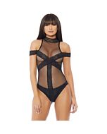 Breakdown teddy body negro con transparencias
