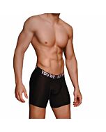 Macho - ms077 boxer deportivo largo negro talla s