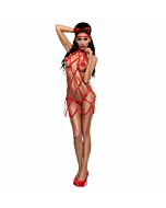 Me-seduce anita vestido correas rojo s/m