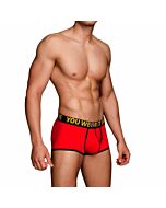 Macho - ms078 boxer deportivo corto rojo talla s