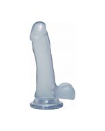 Crystal jellies pene con testículos 26cm - translúcido