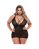 Strappy mini dress with deep v - vestido v