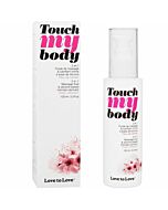 Touch my body 2 en 1 aceite masaje + lubricante silicona cerezo en flor 100ml