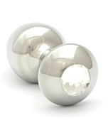 Rosebuds cristal swarovski plug anal acero 43 x 25mm clear