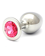 Rosebuds swarovski anal acero 84 x 40 mm cristal rosa