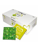 Moreamore condones  sabor manzana (caja 100 unid)