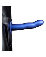Ouch Correa Hueca Curvada Azul Metalizado 8'' - Sex Shop