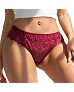 Braguitas Encaje Floral Rojo Vino