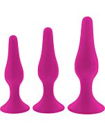 Kit Curvo Anales Seducción - Set 3 Tapones Silicona