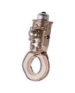Up! top loading beaded anillo vibrador gris