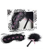 Kit caricias plumero y mascara negro