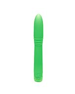 Neon luv touch vibrador estriado y esbelto verde