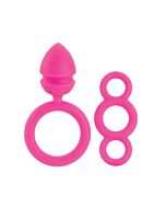 Touche anillo pene con vibrador rosa