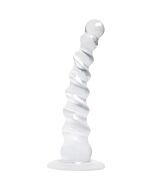 Jollipops dildo retorcido transparente