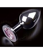 Plug anal jewellery large plata / rosa