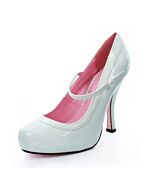Leg avenue maryjane zapato de charol blanco