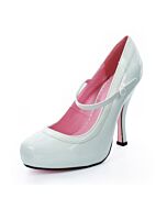Leg avenue maryjane zapato de charol blanco