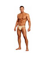 Male power tanga beige efecto agujereado