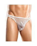 Male power tanga blanco de red