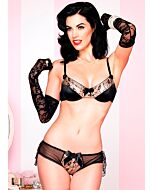 Leg avenue 2pc stunning set negro-nude