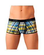 Male power boxer realzador estampado digital azul