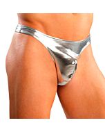 Male power tanga heavy metal plateado