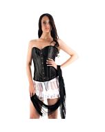 Caramel nuit - set de corset con tanga a juego + pauelo + tutu negro