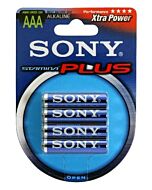 Pilas Sony Plus AAA ALCALINAS 4 unidades