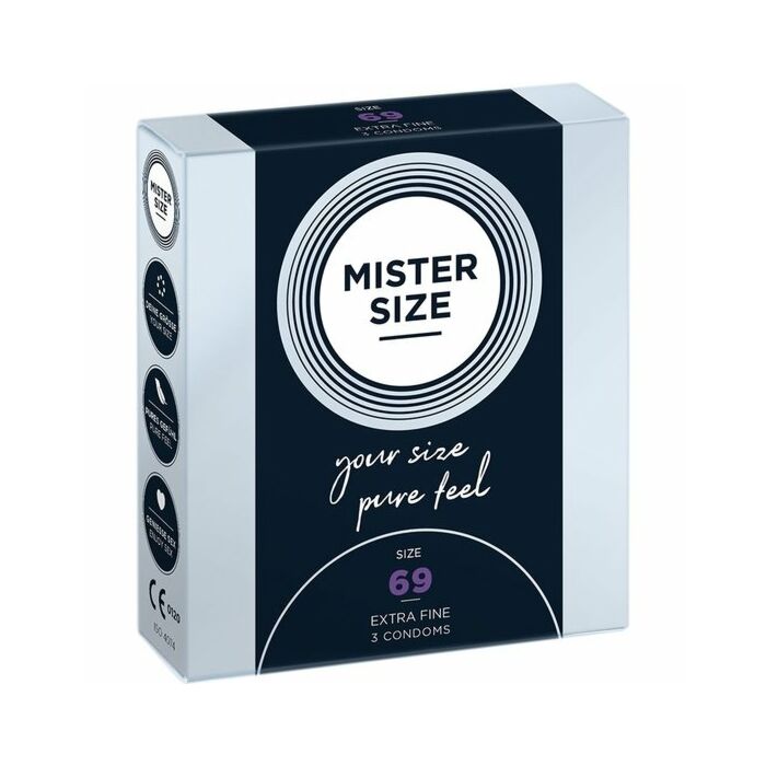 Mister size 69- preservativos extrafinos  (3 pack)
