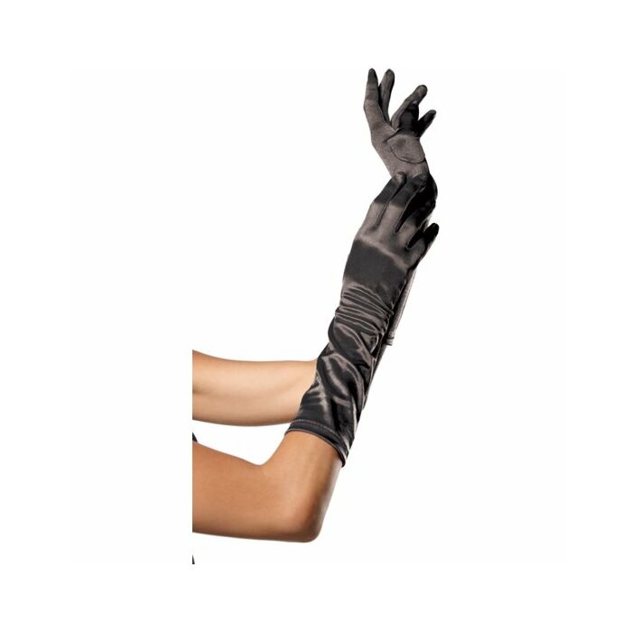 Leg avenue guantes satinados de color negro