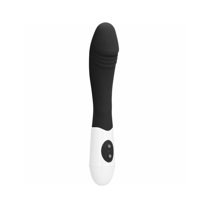 Ribbed vibrador silicona negro