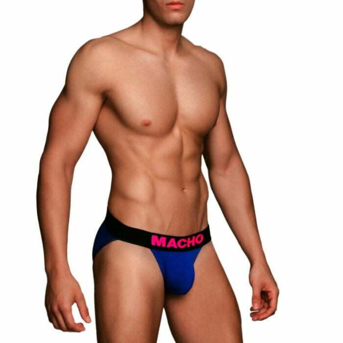 Macho - ms079 calzoncillo deportivo azul talla m