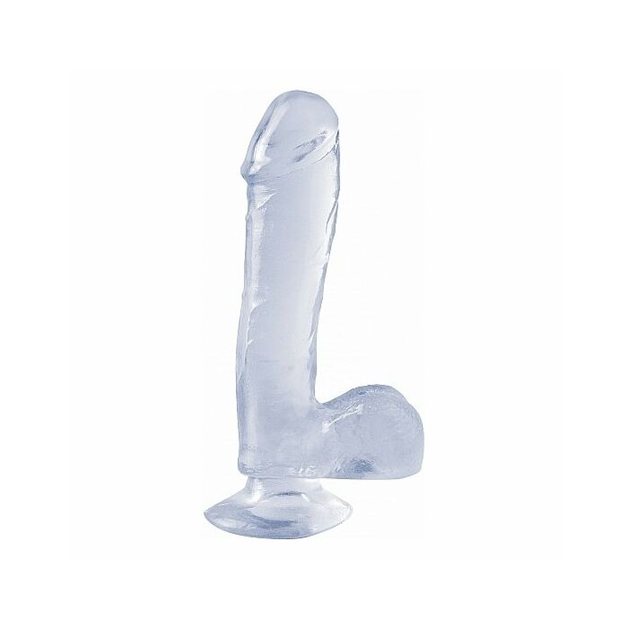 Basix pene de gelatina succion transparente 19 cm