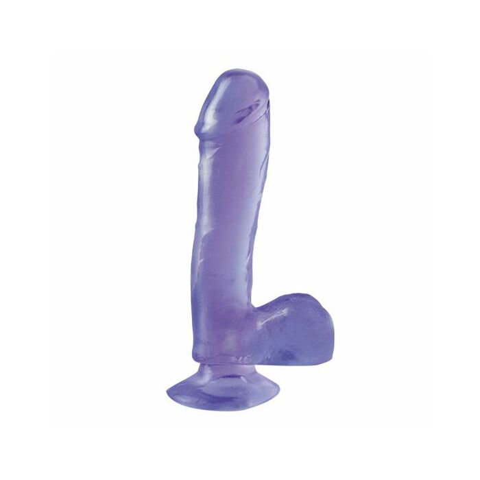 Basix pene de gelatina succion lila 19 cm