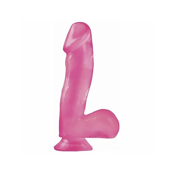 Basix pene de gelatina succion rosa 16 cm