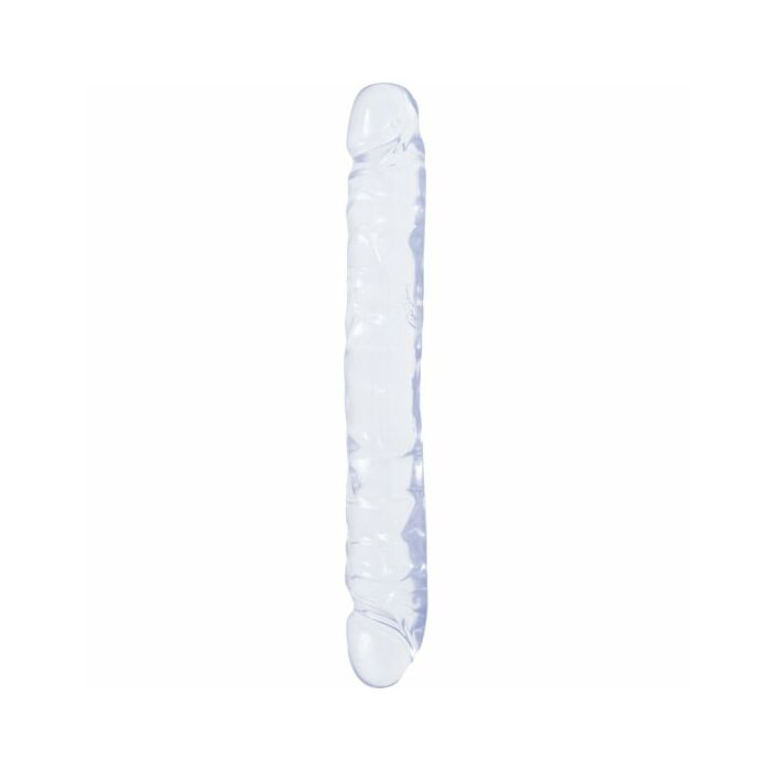 Crystal jellies pene doble 30 cm transparente