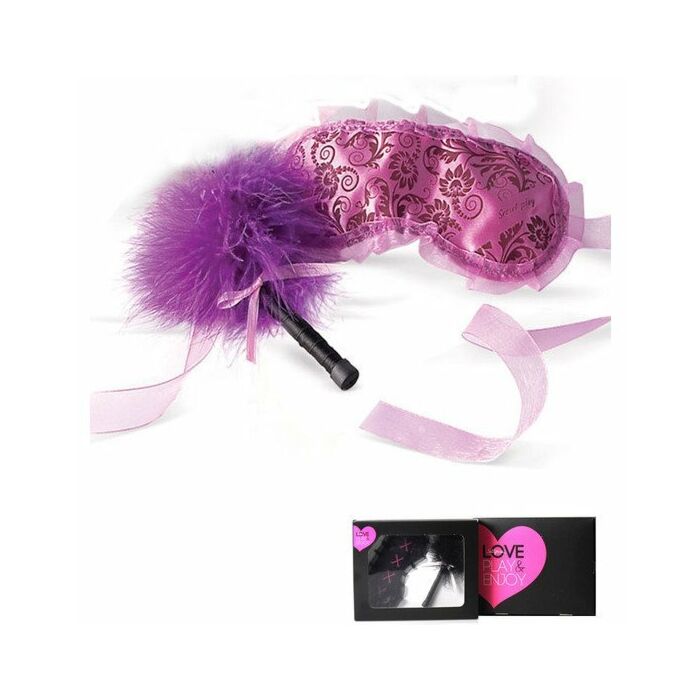 Kit plumero y mascara lila