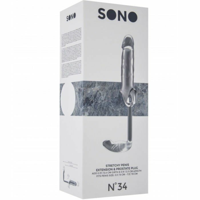 Sono n 34 extensor para el pene elstico con plug transparente