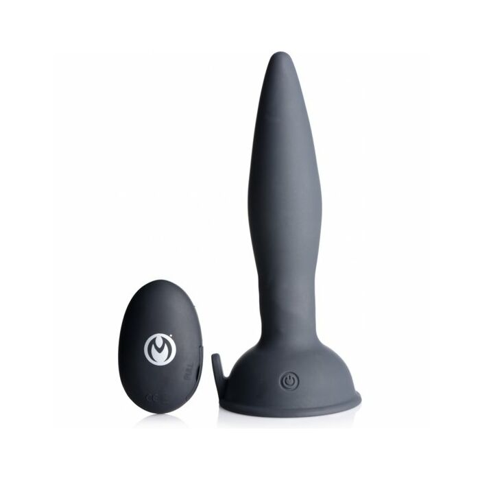 Plug anal de silicona - turbo ass spinner co control remoto - negro