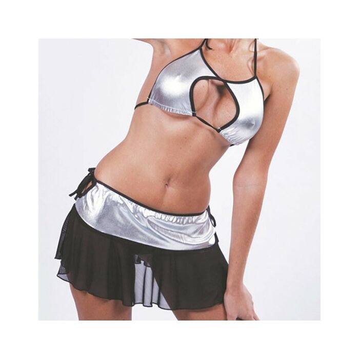 Disfraz cheerleader gris