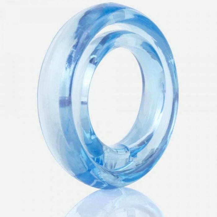 Screaming o ring o2 anillo doble pene y testiculos azul