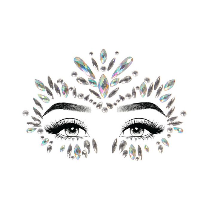 Iris joyas para el rostro autoadhesivas