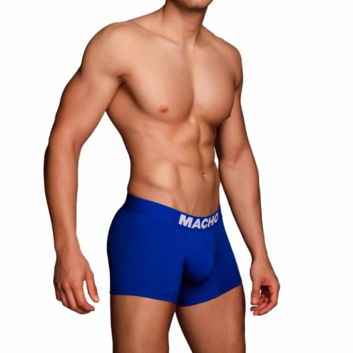 Macho - ms075 boxer deportivo azul talla s