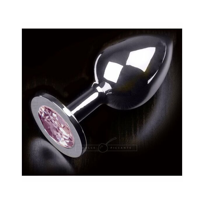 Plug anal jewellery large plata / rosa