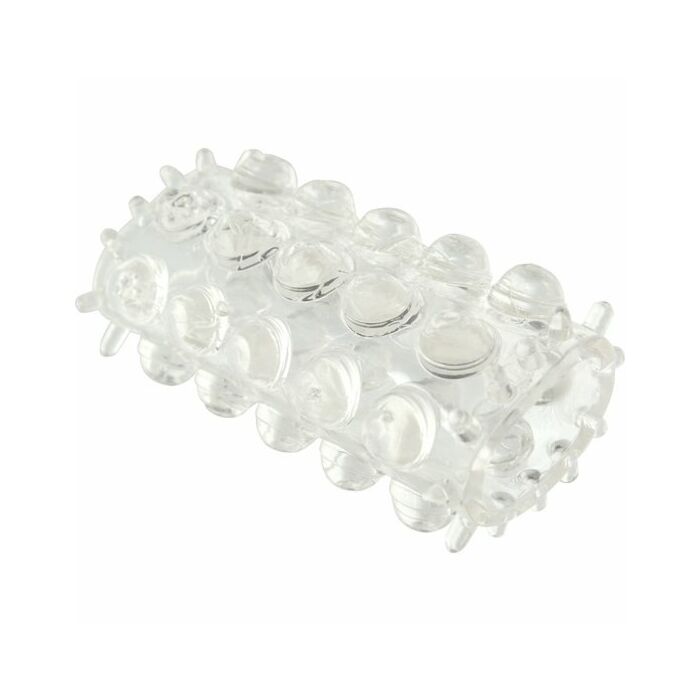 Super stretchy funda texturada para pene transparente