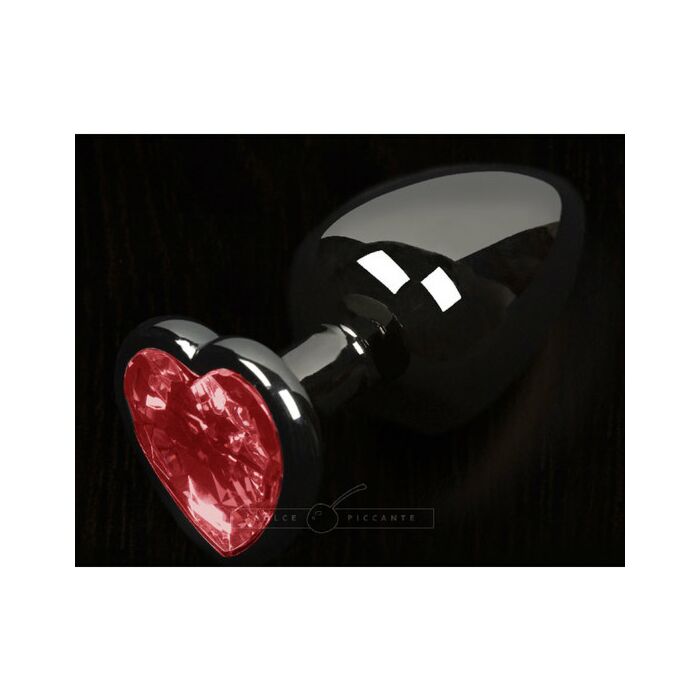 Plug grafito corazon rojo - s