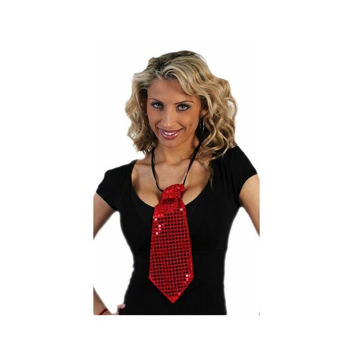 Corbata de lentejuelas roja